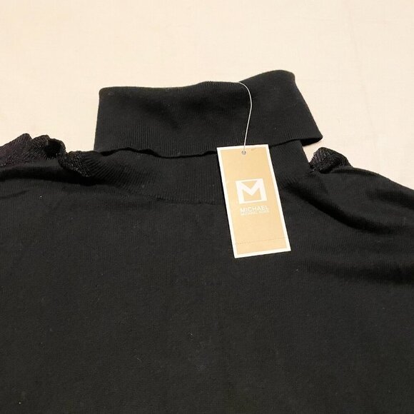 Michael Kors Womens Size Small Long Sleeve Turtleneck Ruffled Sleeves Sweater - Picture 11 of 16